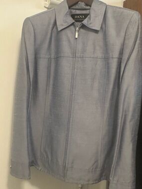 Dana Buchman womenSteel Blue Zip Jacket new